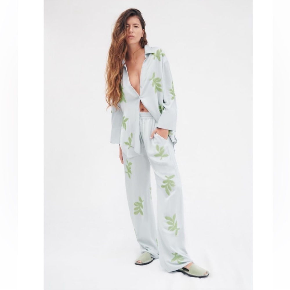 Zara Beaded Leaf Pants - Picture 3 of 15